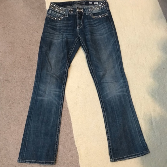 Miss Me Crystal Studs JP4288-5 Bootcut Jeans 28 - Picture 2 of 8